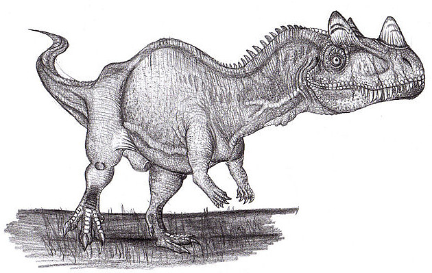 ceratozaur szkic ołówkiem